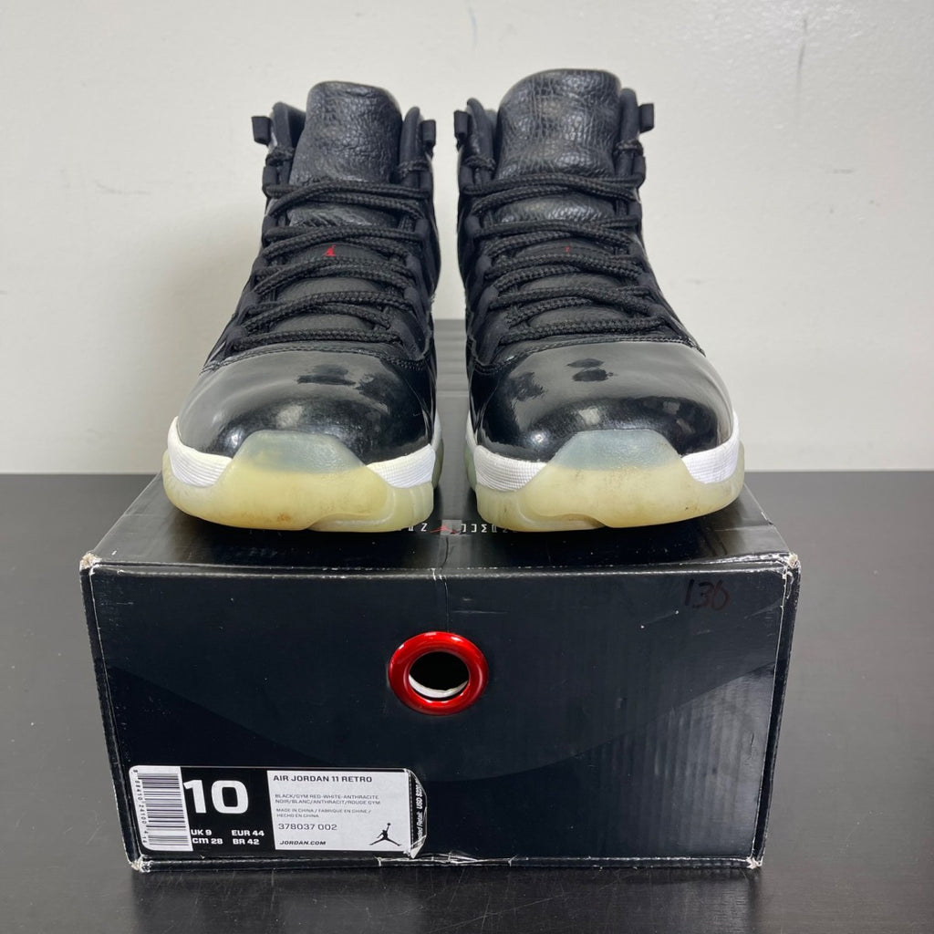 Jordan 11 Retro 72-10 10 (Moderately Worn Pre-Owned)JordanBlack/Gym Red-White-Anthracite - Image 2