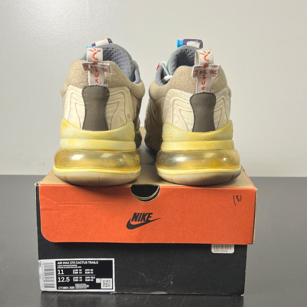 Nike Air Max 270 React ENG Travis Scott Cactus Trails 11 (Lightly Worn Pre-Owned)NikeLight Cream/Dark Hazel-Mica Green-Starfish - Image 6