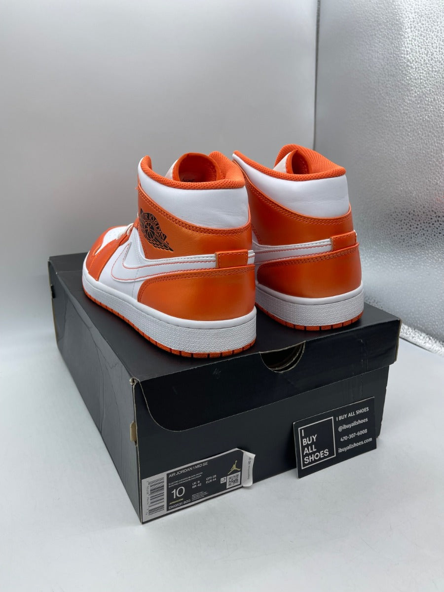 Jordan 1 Mid Metallic Orange 10 (Moderately Worn Pre-Owned) - Image 4