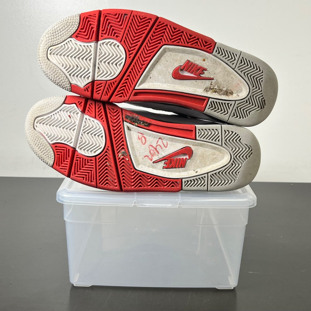 Jordan 4 Retro Fire Red (2020) 10 (Heavily Worn Pre-Owned)JordanWhite/Black-Tech Grey-Fire Red - Image 5