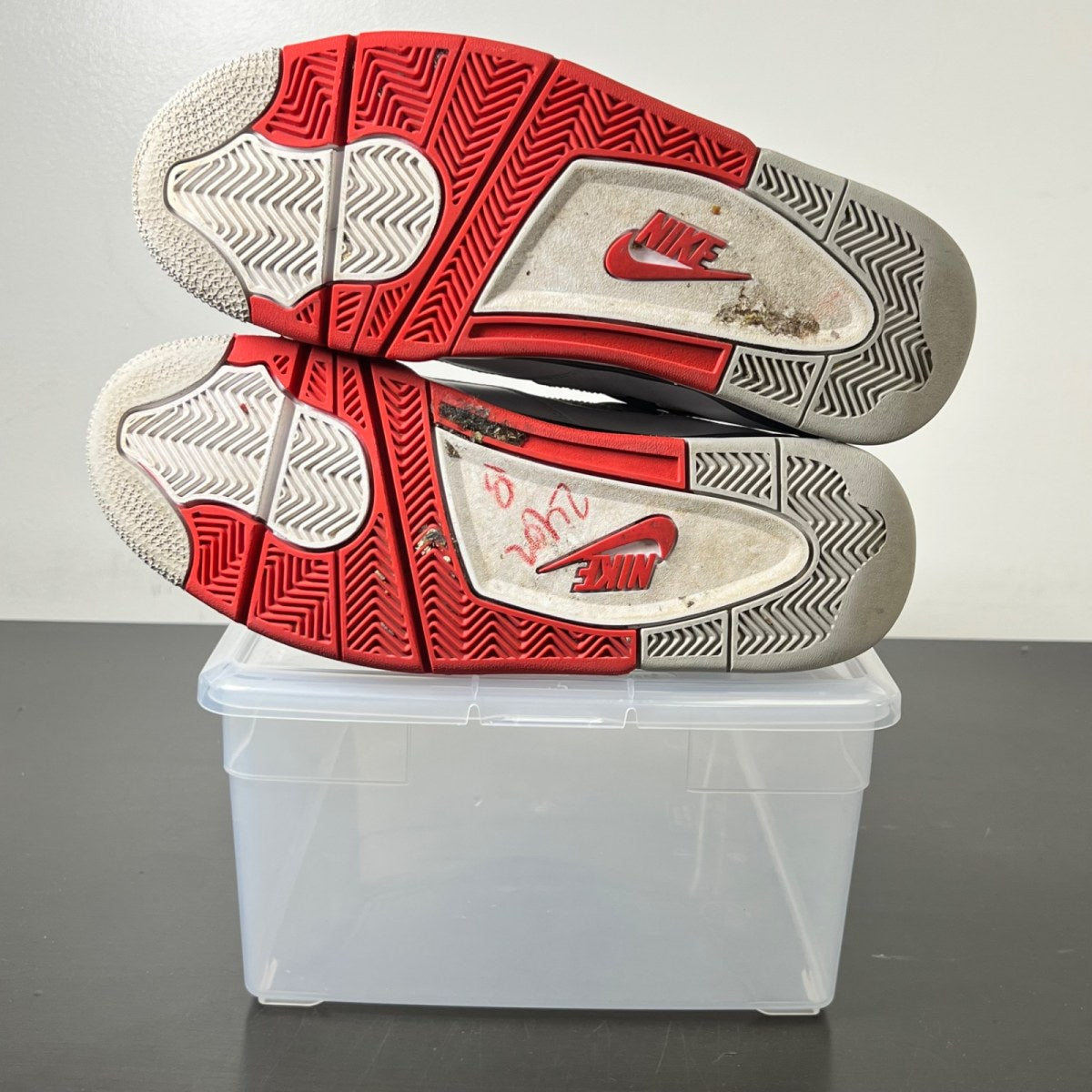 Jordan 4 Retro Fire Red (2020) 10 (Heavily Worn Pre-Owned)JordanWhite/Black-Tech Grey-Fire Red - Image 5