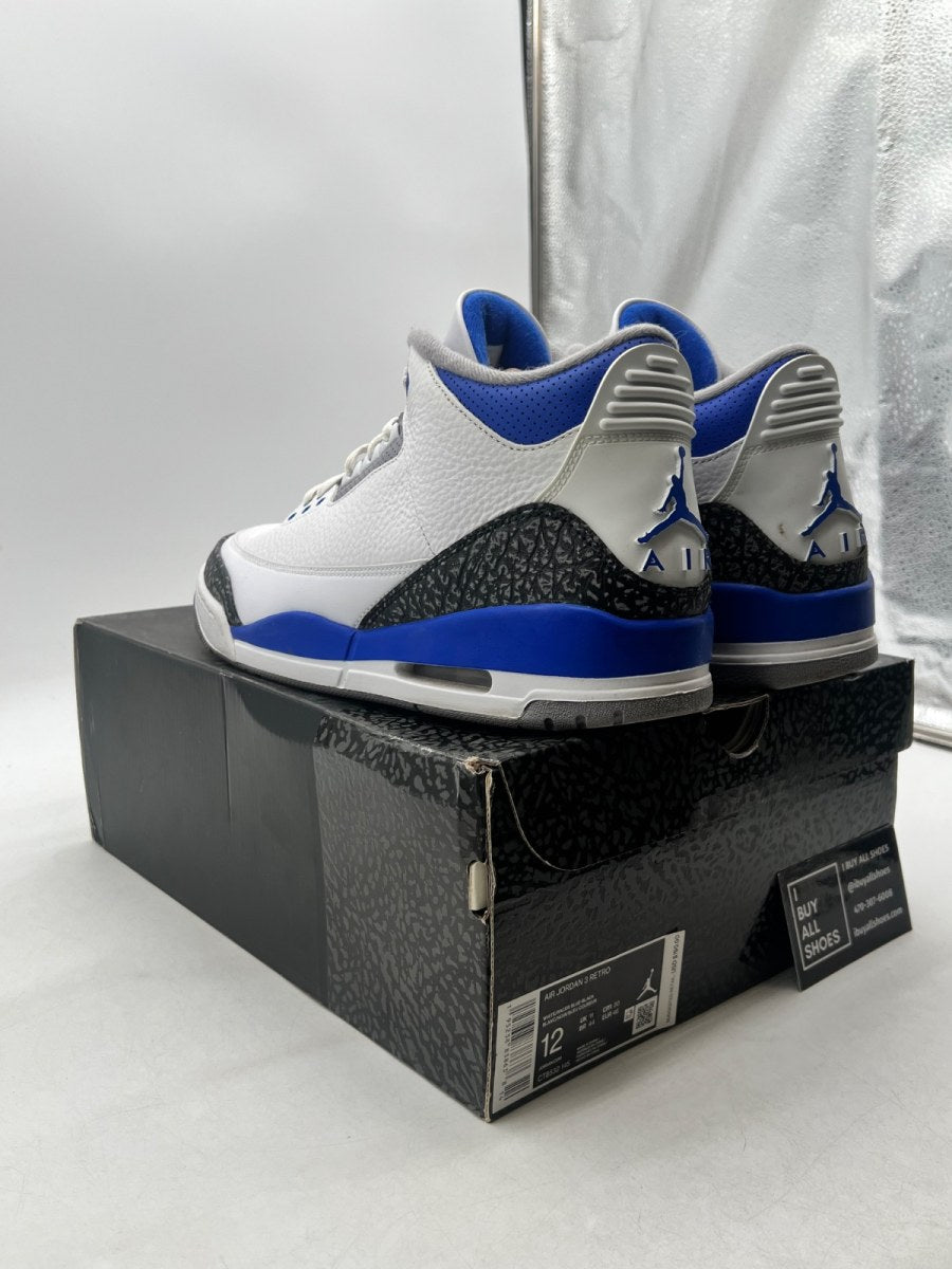 Jordan 3 Retro Racer Blue 12 (Moderately Worn Pre-Owned) - Image 6