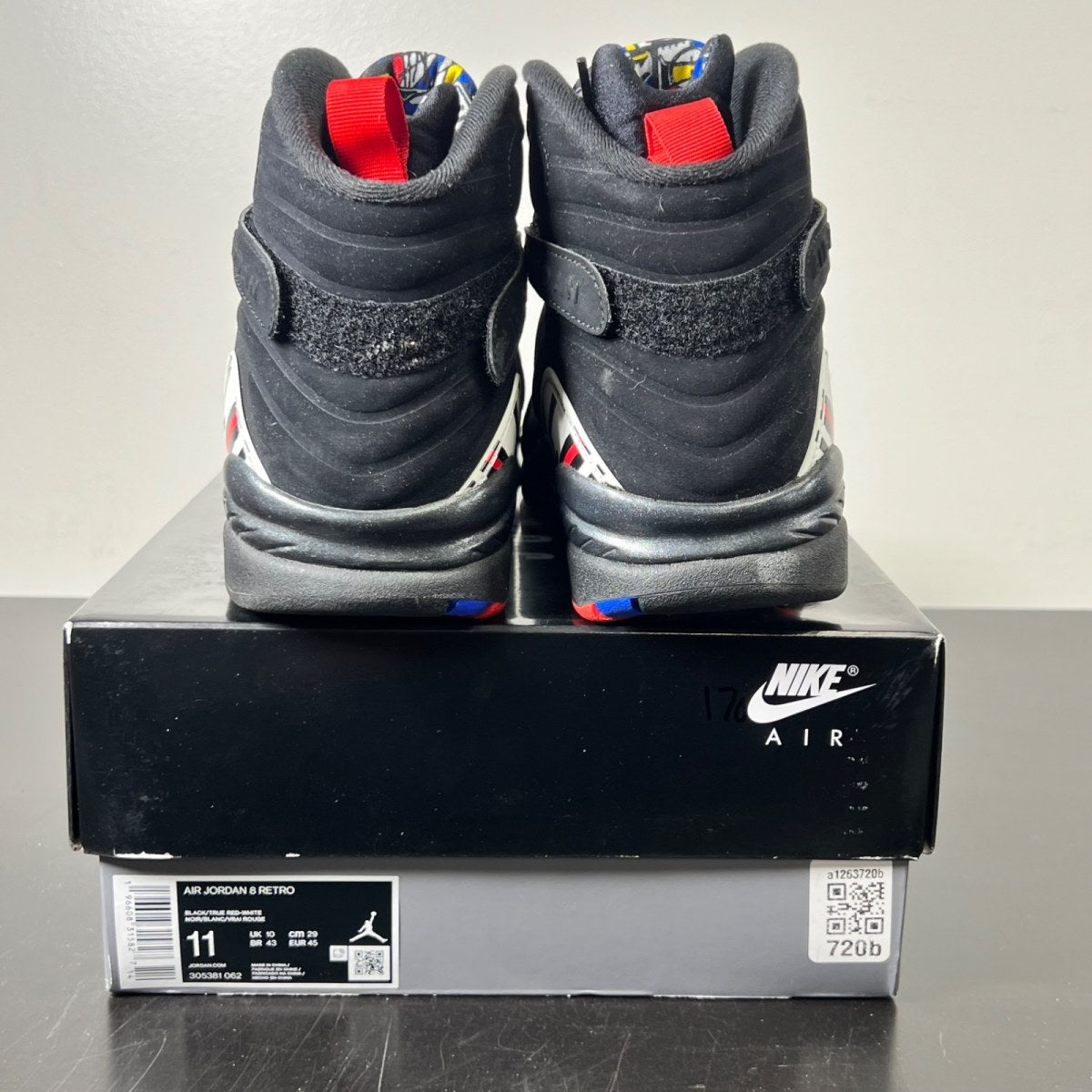 Jordan 8 Retro Playoffs (2023) 11 (Lightly Worn Pre-Owned)JordanBlack/True Red-White - Image 5