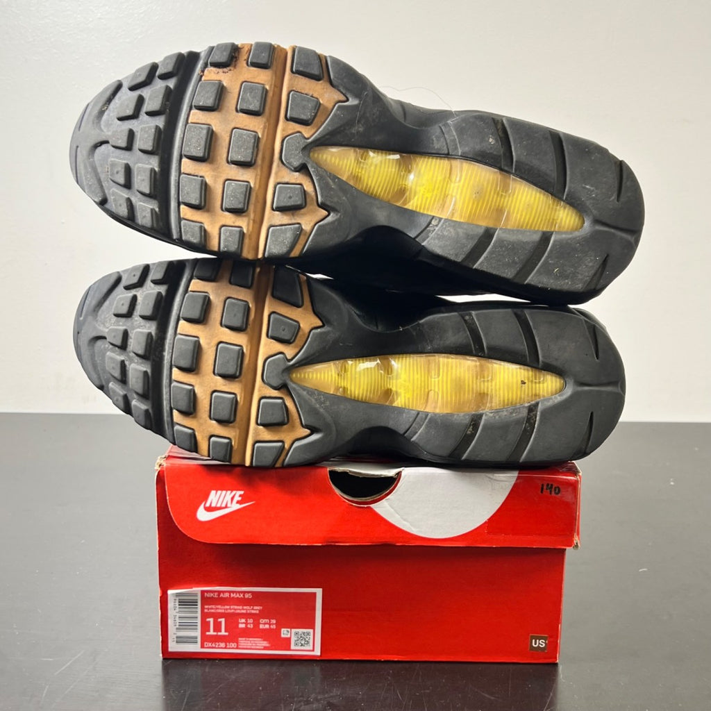 Nike Air Max 95 Icons Yellow Strike 11 (Lightly Worn Pre-Owned)NikeWhite/Wolf Grey/Cool Grey/Yellow Strike - Image 6