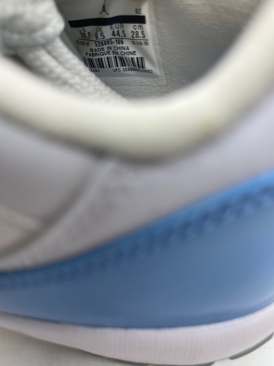 Jordan 11 Retro Low University Blue (2017) 10.5 (Moderately Worn Pre-Owned)JordanWhite/University Blue - Image 8