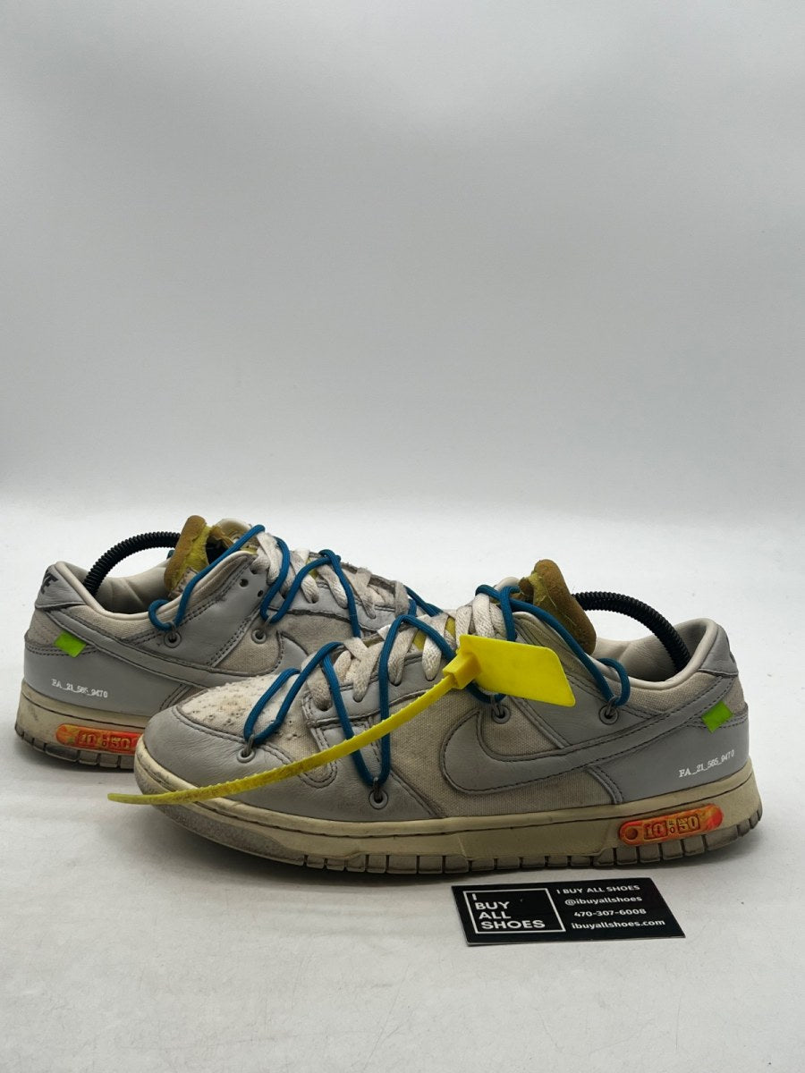 Nike Dunk Low Off-White Lot 10 9.5 (Heavily Worn Pre-Owned) - Image 1