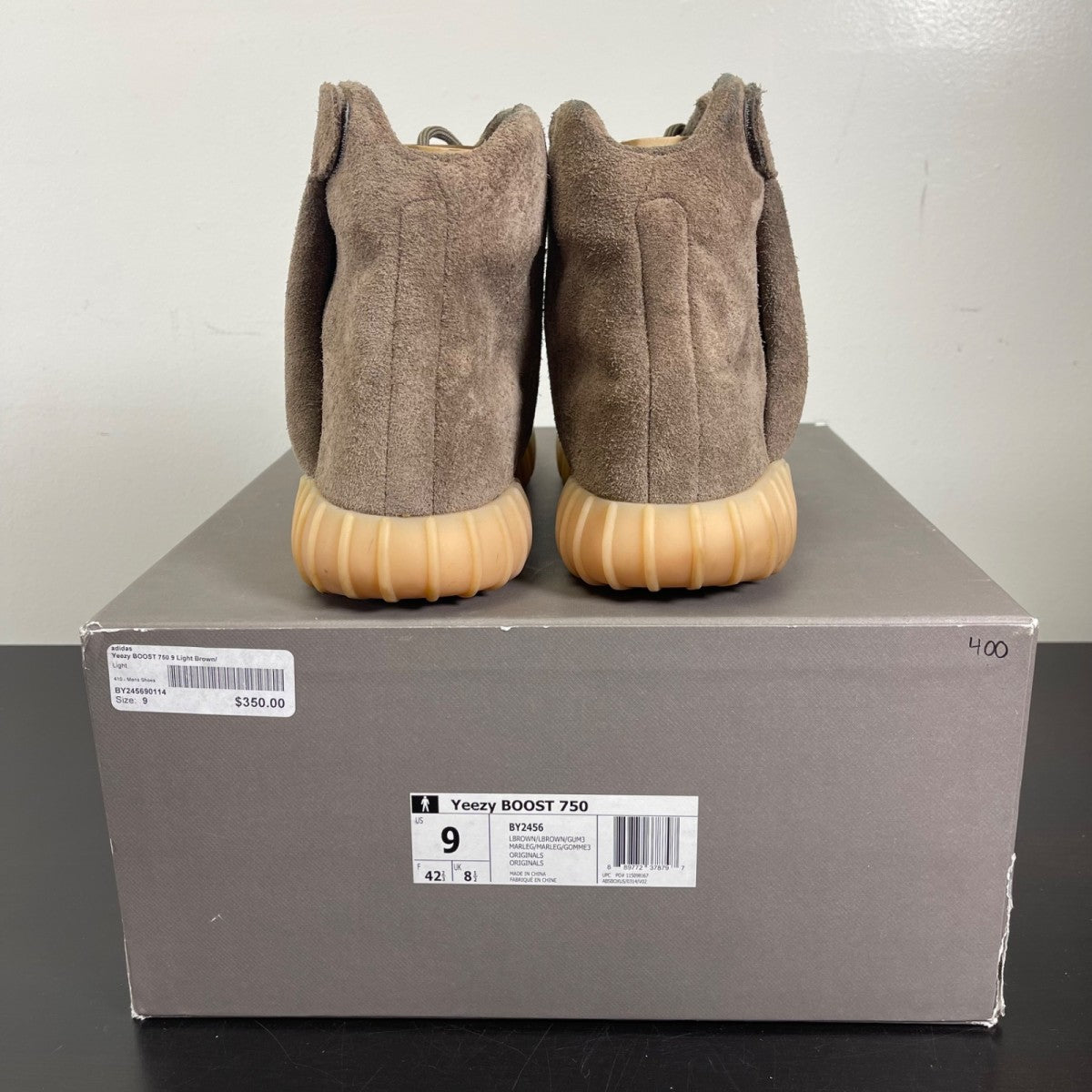 adidas Yeezy Boost 750 Chocolate 9 (Moderately Worn Pre-Owned)adidas - Image 4