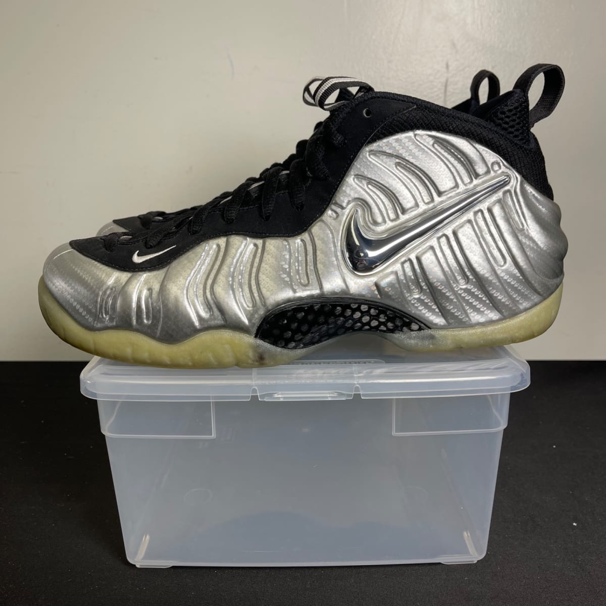 Nike Air Foamposite Pro Silver Surfer (Size 11.5) - aux