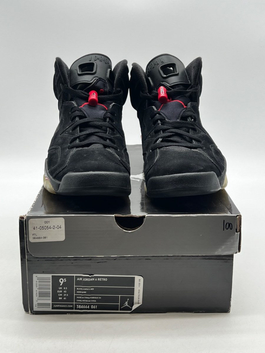 Jordan 6 Retro Black Varsity Red (2010) 9.5 (Moderately Worn Pre-Owned)JordanBlack/Varsity Red - Image 2