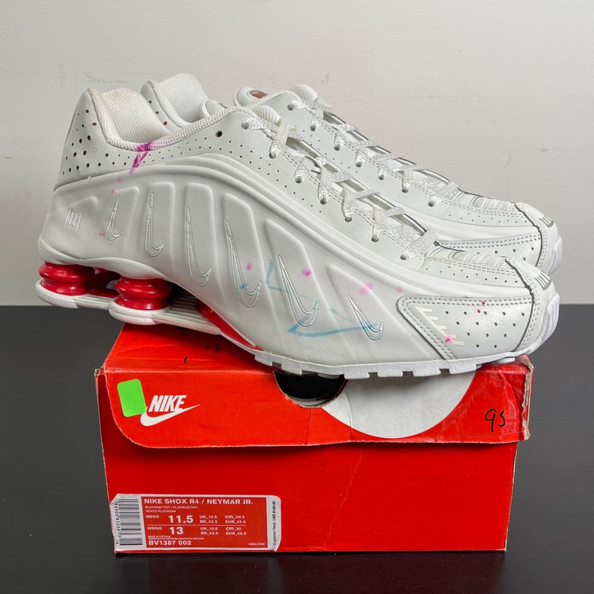 Neymar Jr. x Nike Shox R4 'Platinum Tint' (Size 11.5) - Image 1
