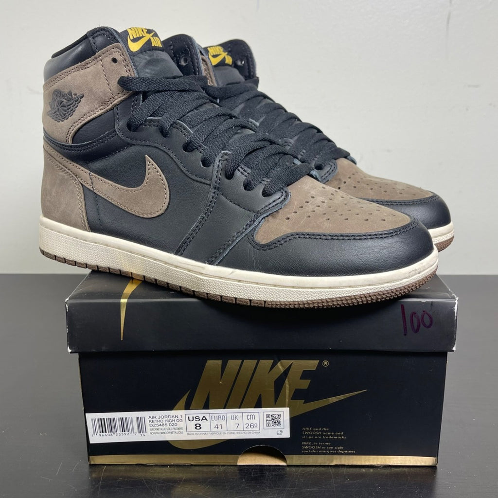 Jordan 1 Retro High OG Palomino 8 (Moderately Worn Pre-Owned)JordanBlack/Metallic Gold/Palomino/Sail - Image 1