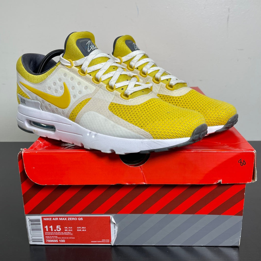 Nike Air Max Zero Tinker Sketch 11.5 (Moderately Worn Pre-Owned)NikeWhite/Vivid Sulfur/Black-Anthracite - Image 1
