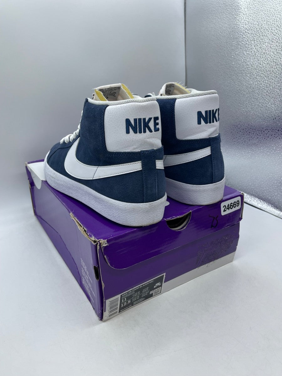 Nike Zoom Blazer Mid SB 'Navy' 11 (Moderately Worn Pre-Owned)Nike - Image 4