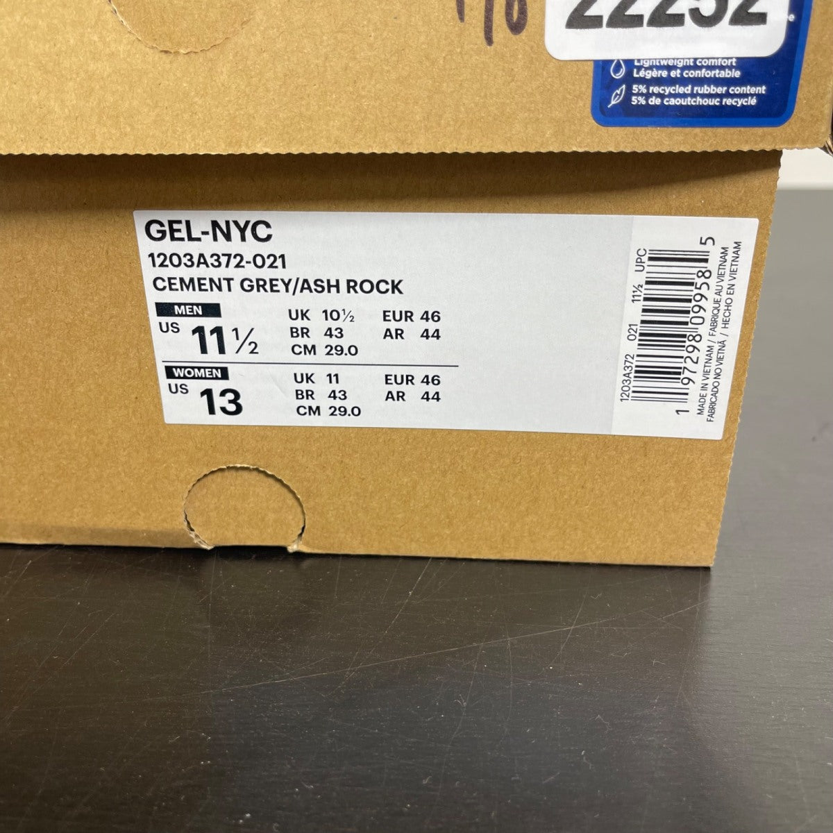 ASICS Gel-NYC Cement Grey Ash Rock 11.5 (Moderately Worn Pre-Owned)ASICSCement Grey/Ash Rock - Image 7