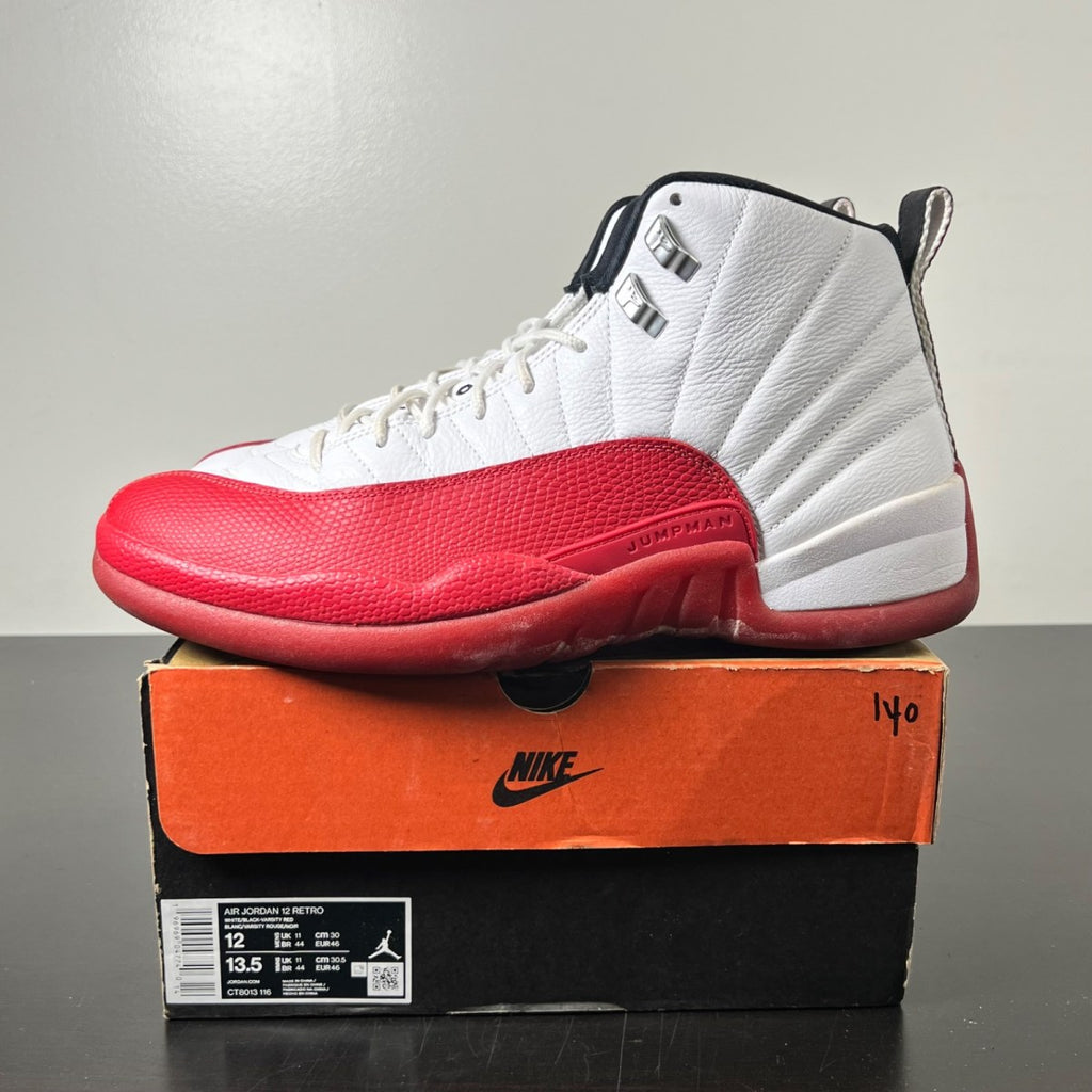 Jordan 12 Retro Cherry (2023) 12 (Moderately Worn Pre-Owned)JordanWhite/Black/Varsity Red - Image 3