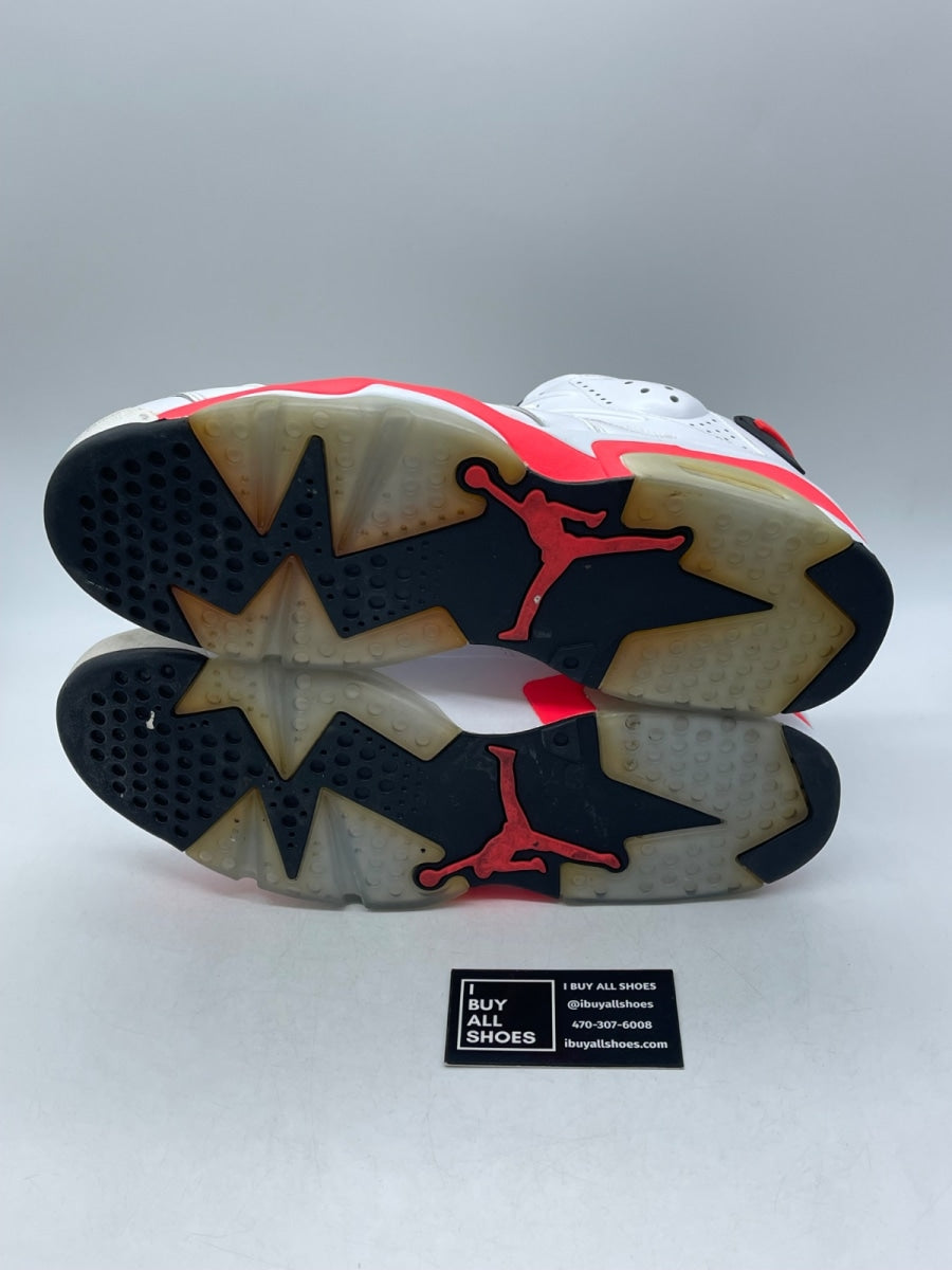 Jordan 6 Retro Infrared White (2014) 13 (Moderately Worn Pre-Owned) - Image 7