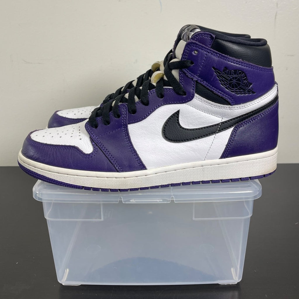 Jordan 1 Retro High Court Purple White 10.5 (Moderately Worn Pre-Owned)JordanCourt Purple/White-Black - Image 3