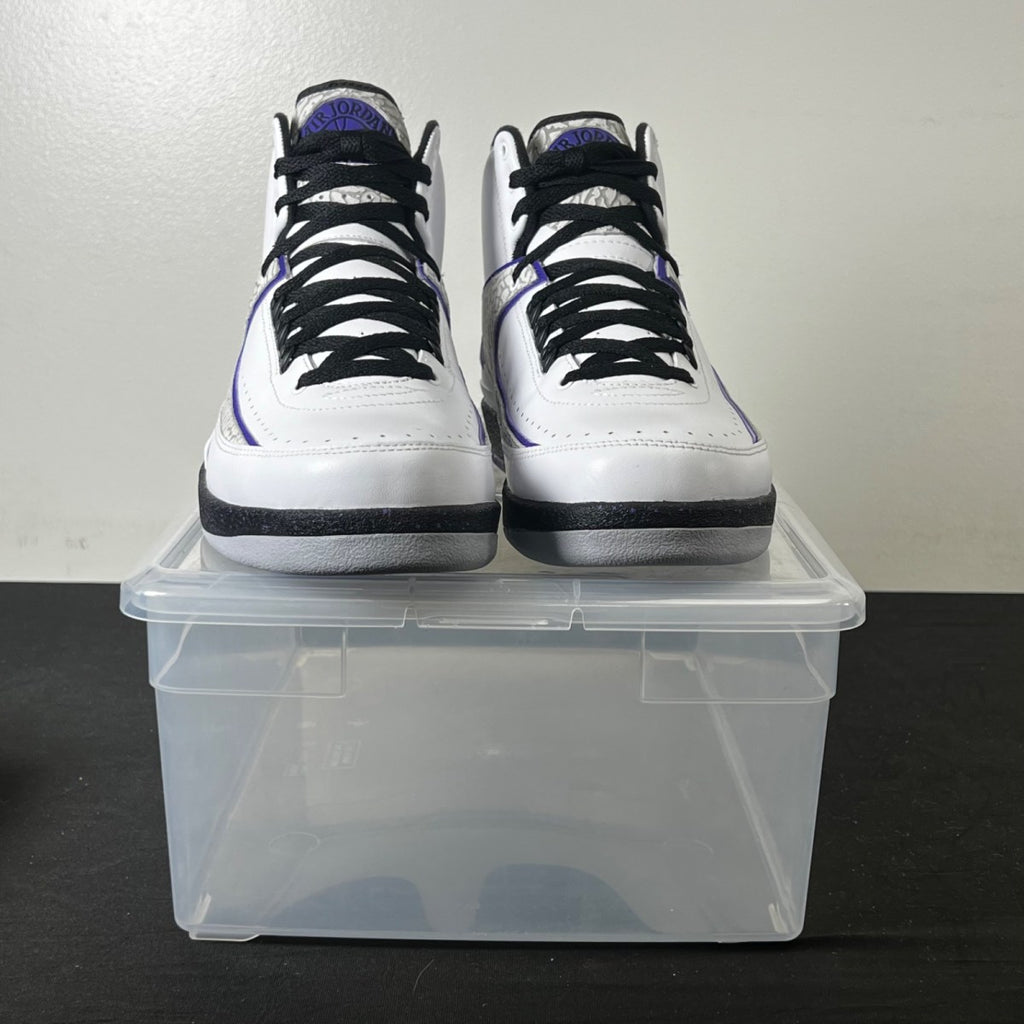 Jordan 2 Retro Dark Concord 9 (New Pre-Owned)JordanWhite/Concord-Black - Image 2