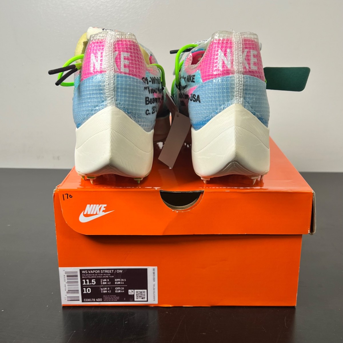 Nike Vapor Street Off-White Polarized Blue (Women's) 11.5W (New Pre-Owned)NikePolarized Blue/Tour Yellow-Sail - Image 5