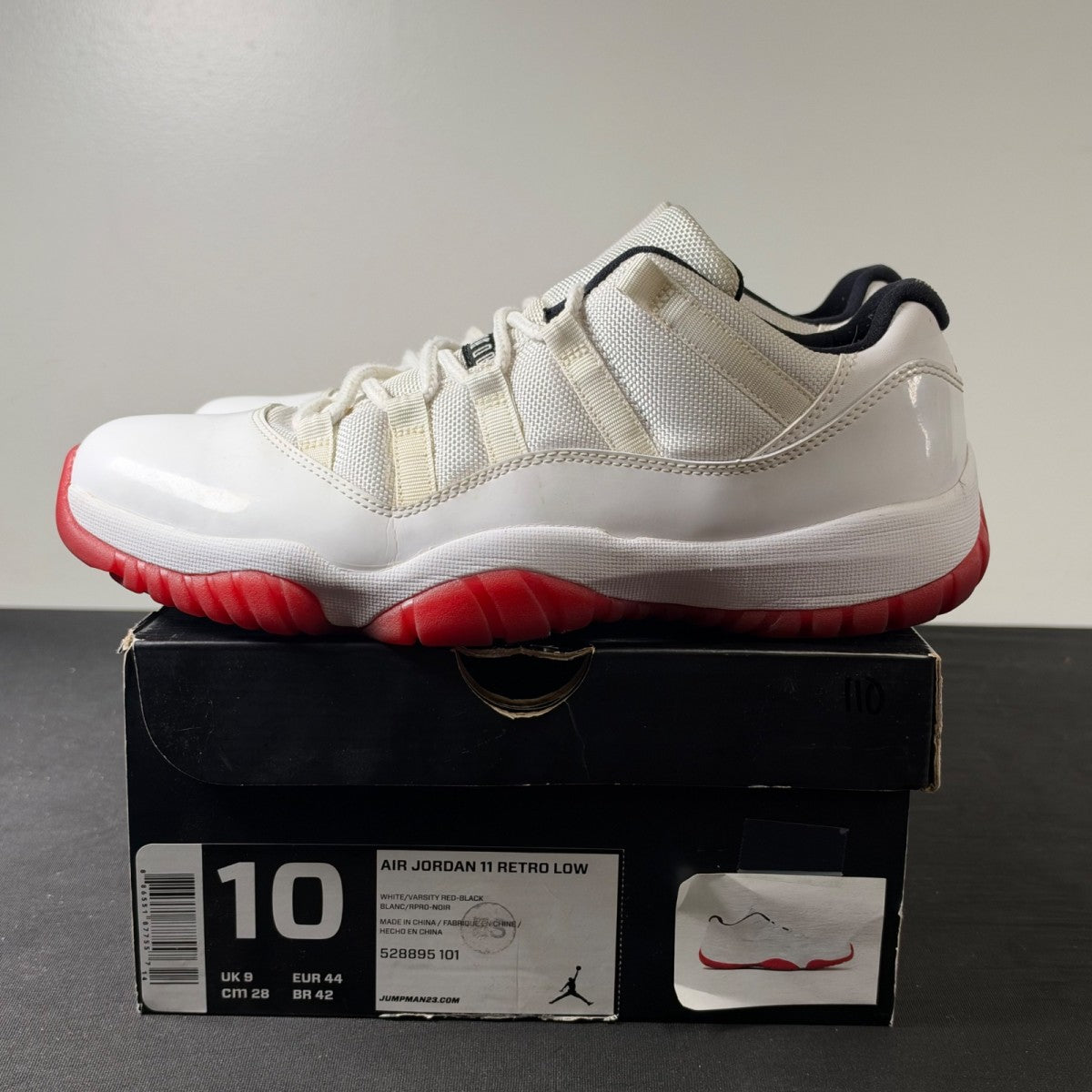 Jordan 11 Retro Low White Red (2012) (Size 10) - Image 3