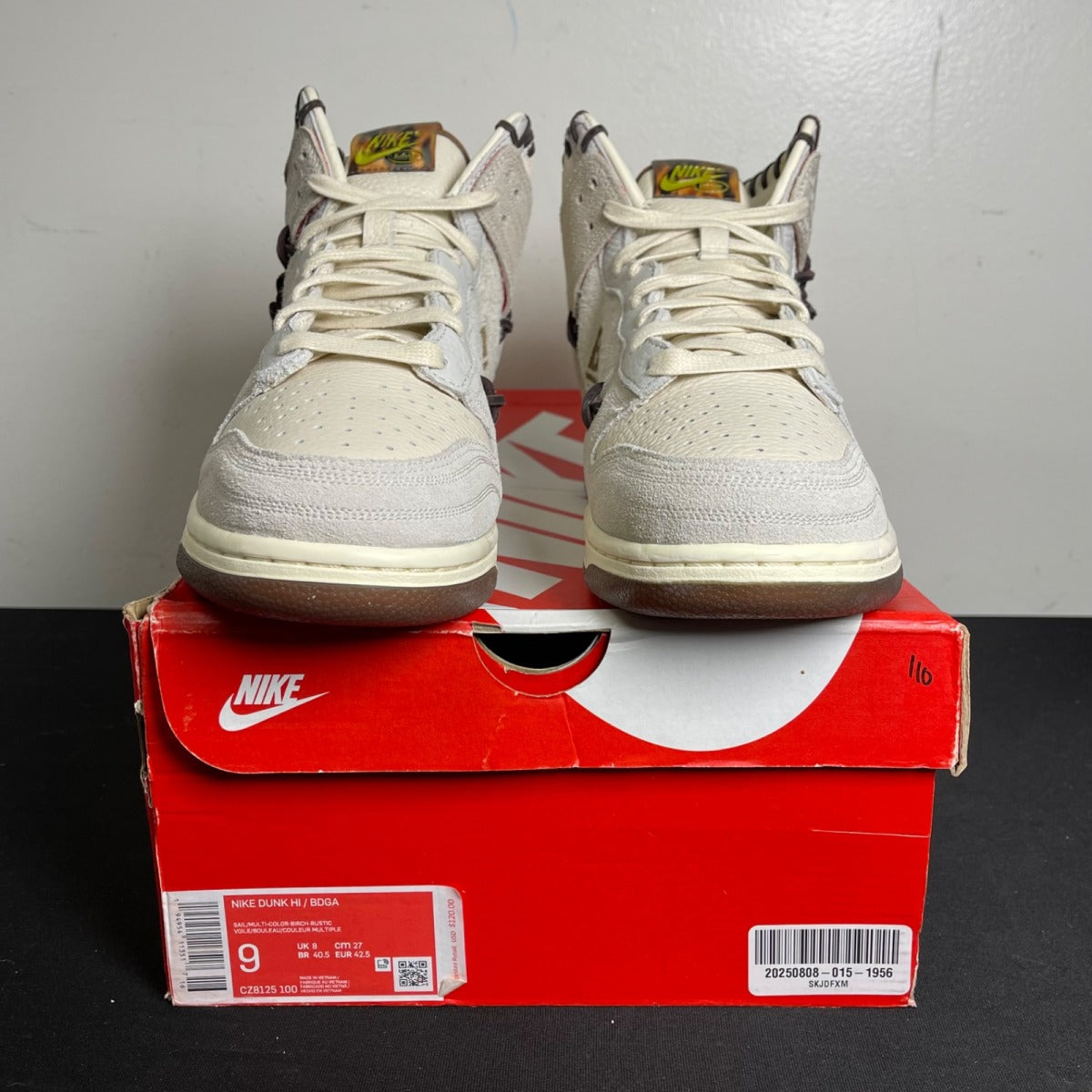 Nike Dunk High Bodega Sail Multi (Friends and Family) (Size 9) - Image 2