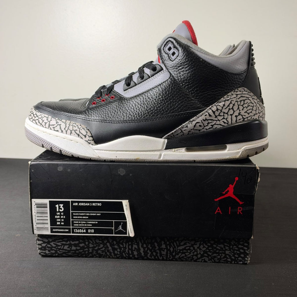 Jordan 3 Retro Black Cement (2011) (Size 13) - aux
