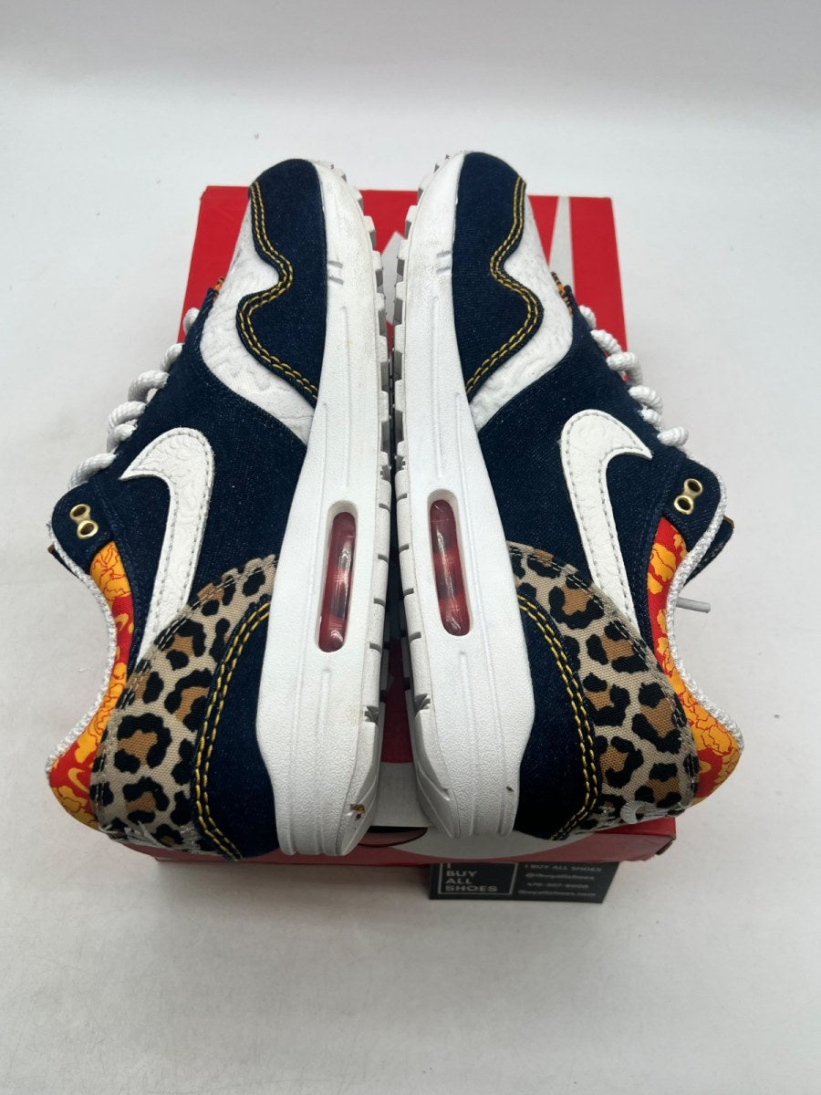 Nike Air Max 1 Premium Denim Leopard 11.5 (Lightly Worn Pre-Owned) - Image 7
