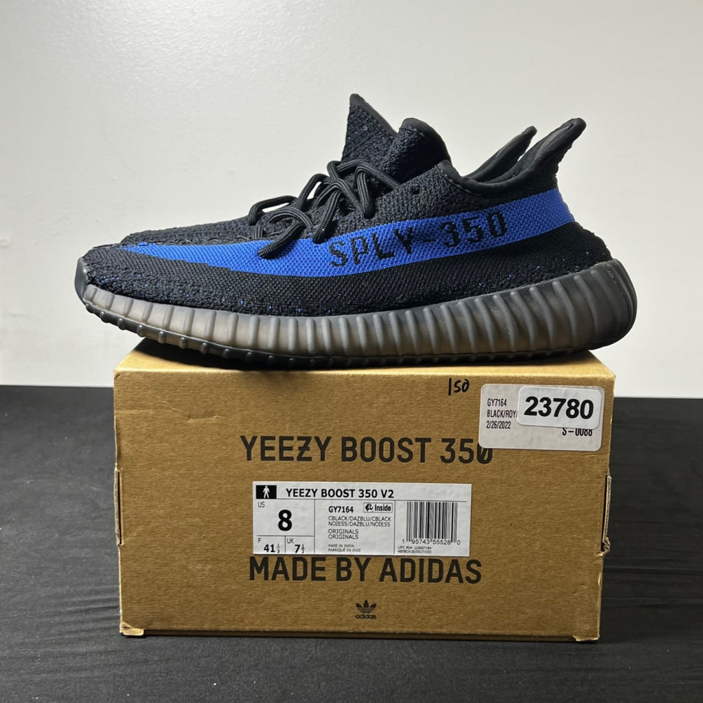 adidas Yeezy Boost 350 V2 Dazzling Blue 8 (Lightly Worn Pre-Owned)adidasCore Black/Dazzling Blue/Core Black - Image 3