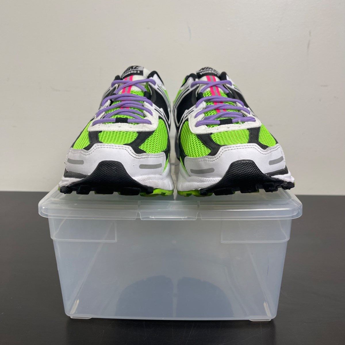 Nike Zoom Vomero 5 Electric Green Black 12 (Moderately Worn Pre-Owned)NikeElectric Green/Black-Sail - Image 2