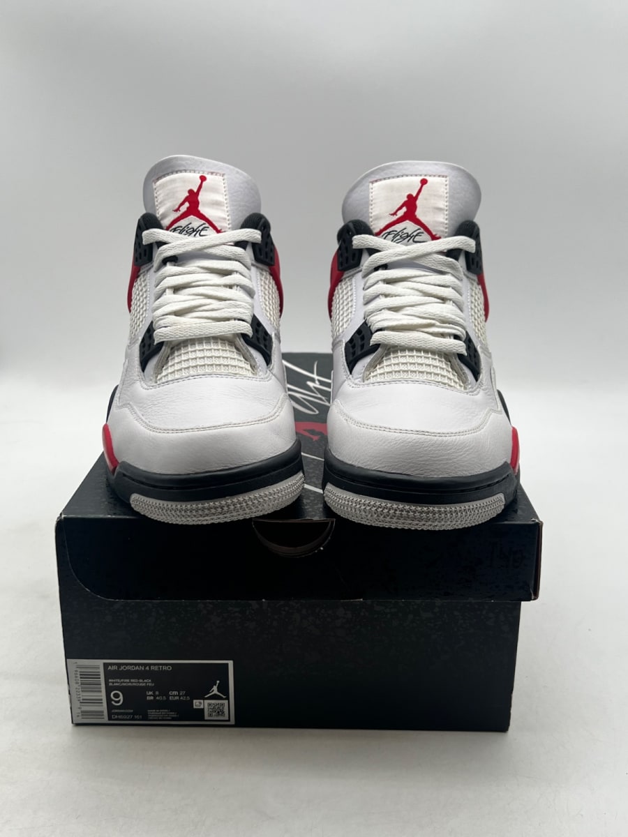 Jordan 4 Retro Red Cement 9 (Lightly Worn Pre-Owned) - Image 2