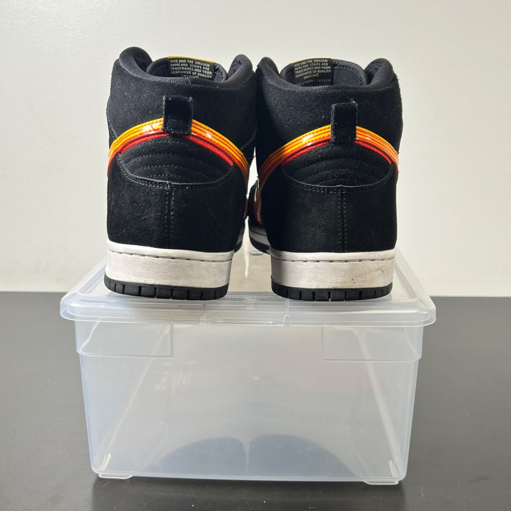 Nike SB Dunk High Truck It 12 (Moderately Worn Pre-Owned)NikeBlack/Yellow-Orange - Image 4