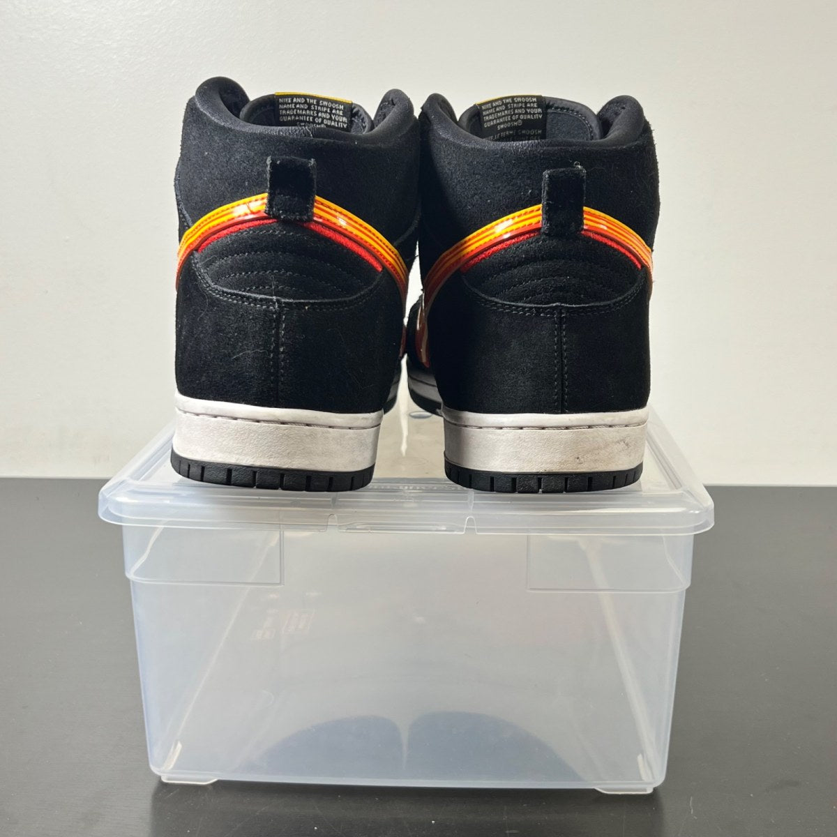 Nike SB Dunk High Truck It 12 (Moderately Worn Pre-Owned)NikeBlack/Yellow-Orange - Image 4