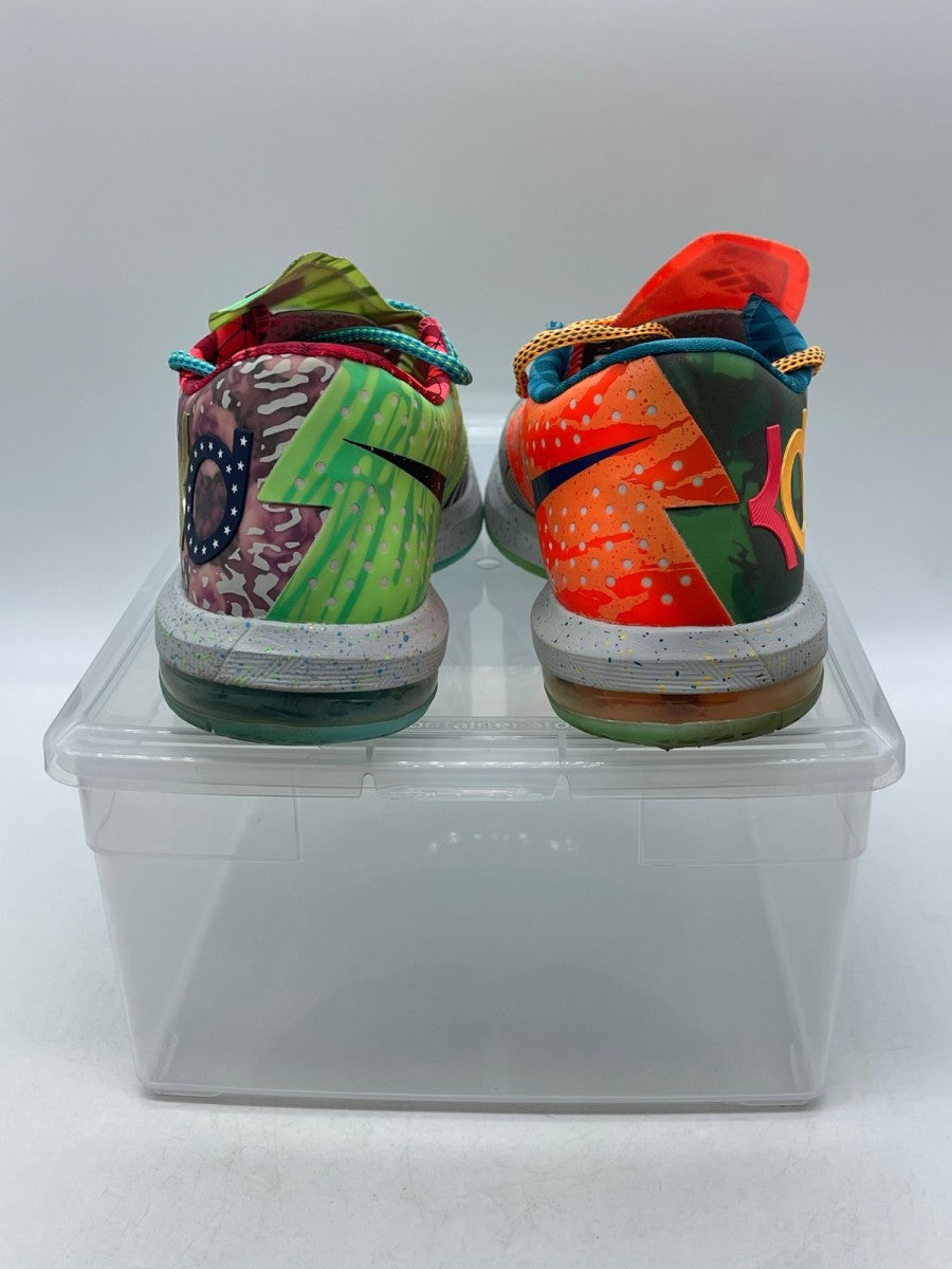 Nike KD 6 What the KD 9 (Moderately Worn Pre-Owned)NikeHoop Purple/Urgent Orange-Shark - Image 3