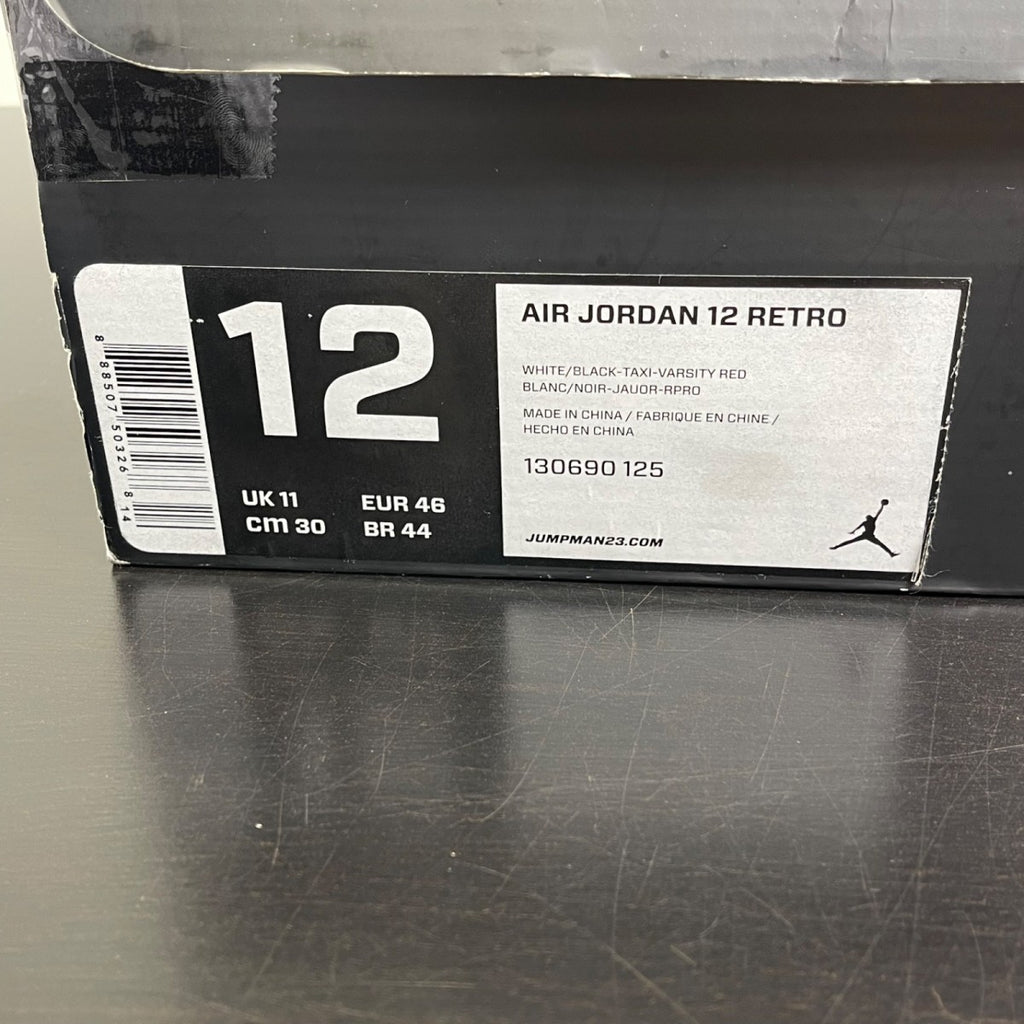 Jordan 12 Retro Taxi (2013) 12 (Moderately Worn Pre-Owned)JordanWhite/Black-Taxi - Image 7
