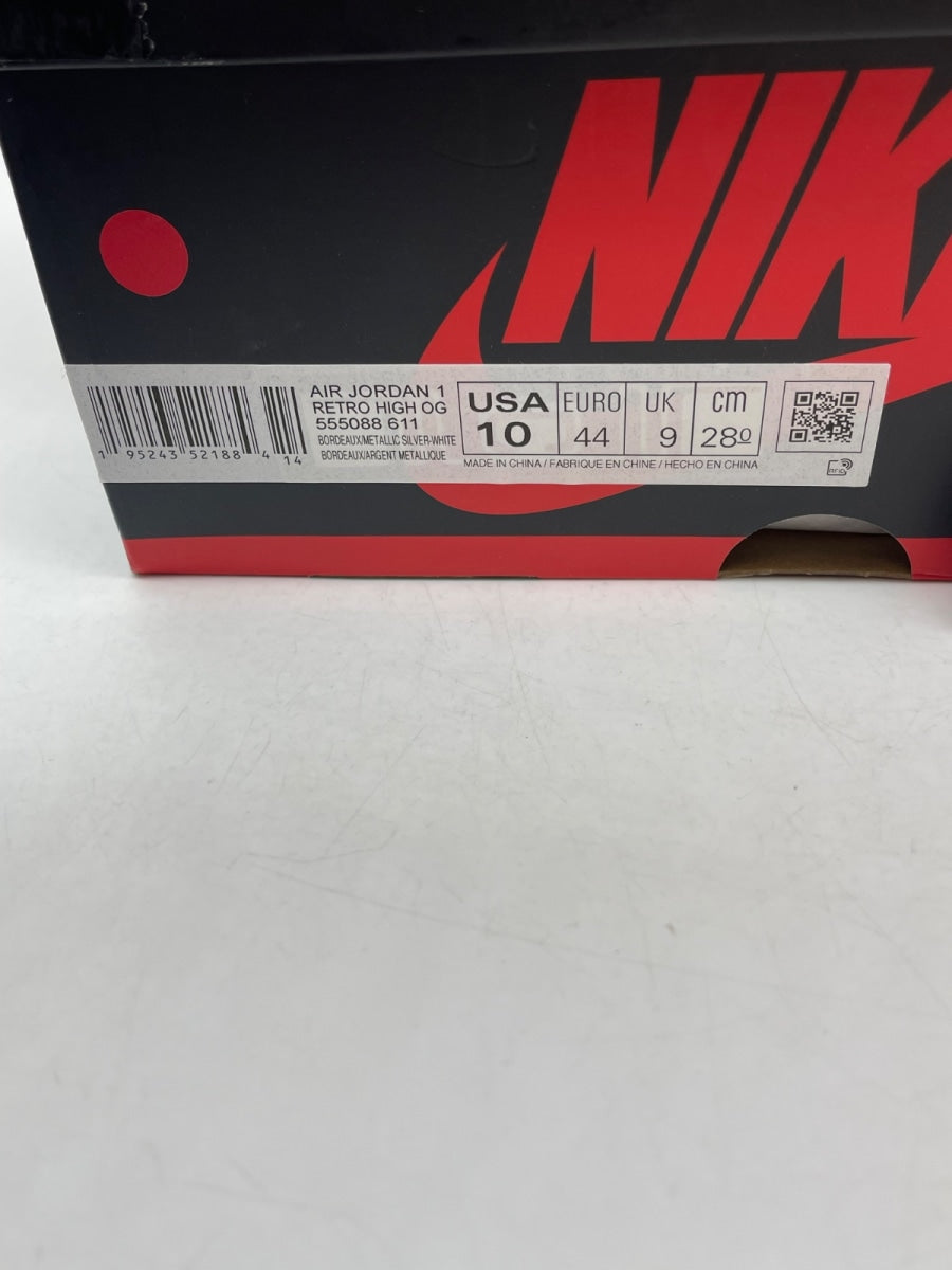 Jordan 1 Retro High OG Bordeaux 10 (Moderately Worn Pre-Owned) - Image 9