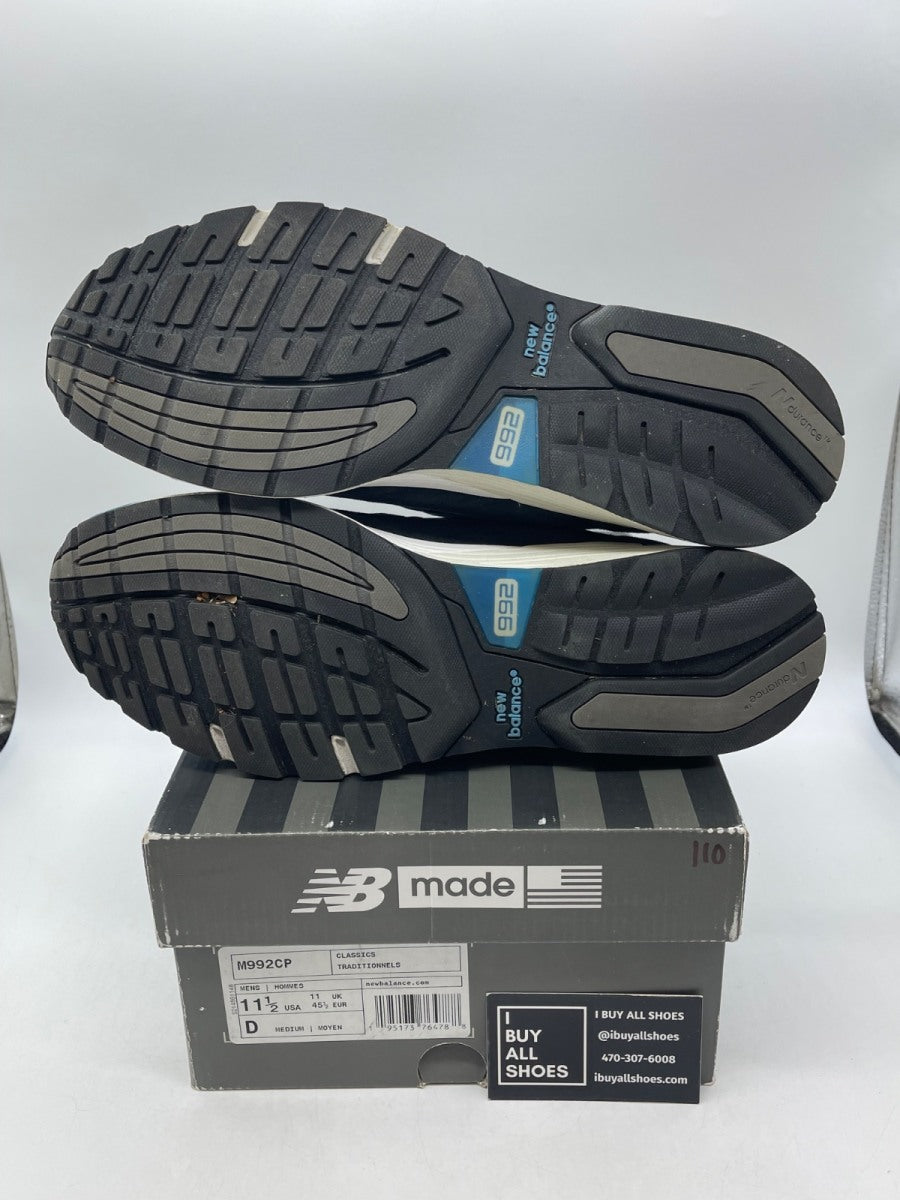 New Balance 992 Black Blue Grey 11.5 (Moderately Worn Pre-Owned) - Image 7
