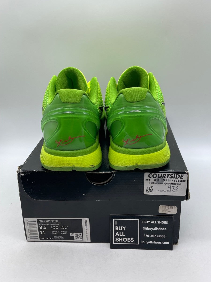 Nike Kobe 6 Protro Grinch (2020) 9.5 (Moderately Worn Pre-Owned) - Image 3