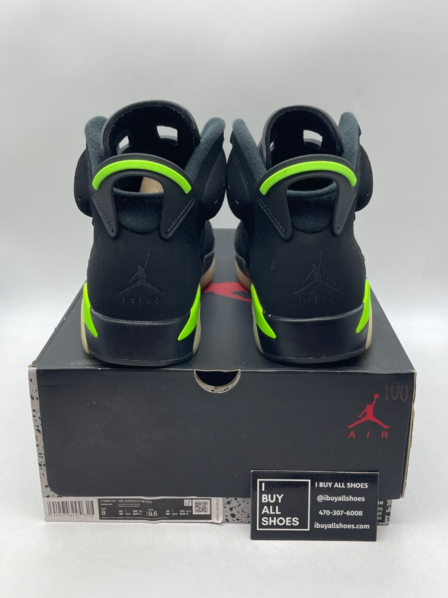 Jordan 6 Retro Electric Green 8 (Moderately Worn Pre-Owned) - Image 3