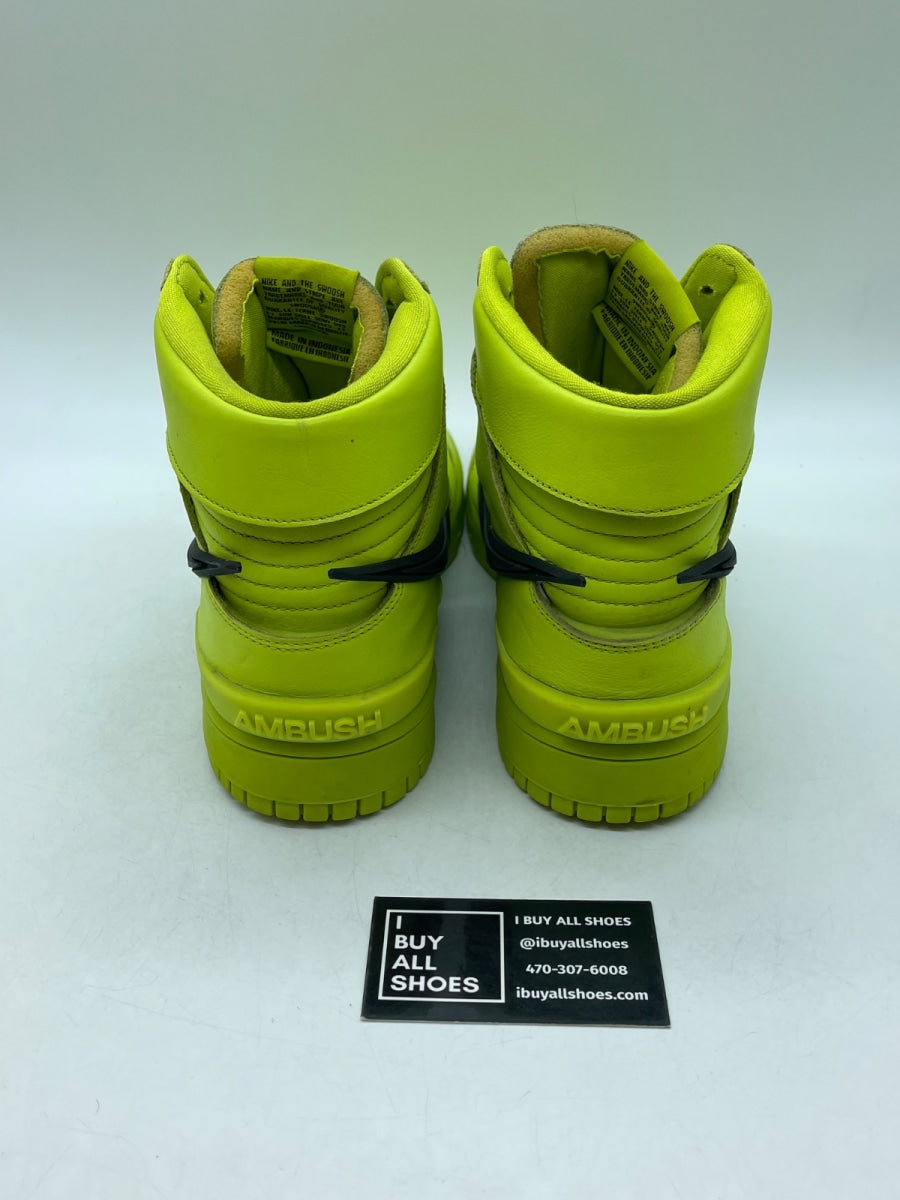 Nike Dunk High AMBUSH Flash Lime 11.5 (Moderately Worn Pre-Owned) - Image 3