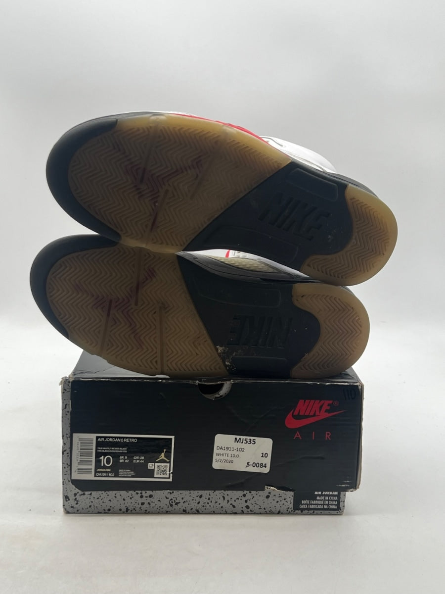 Jordan 5 Retro Fire Red Silver Tongue (2020) 10 (Moderately Worn Pre-Owned) - Image 8