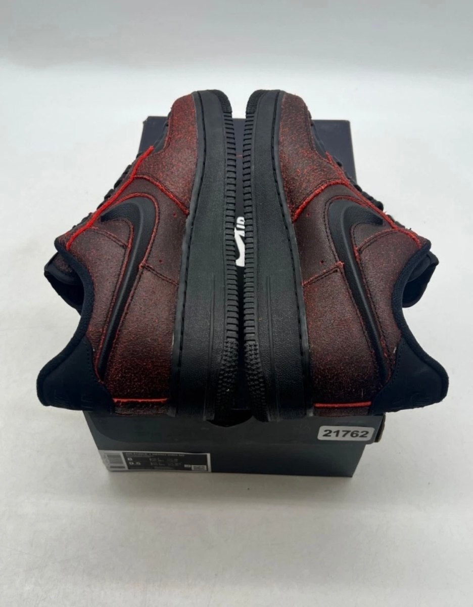 Nike Air Force 1 Low Retro QS Halloween Skull 8 (Lightly Worn Pre-Owned)NikeBlack/Black/Crimson - Image 9