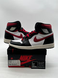 Jordan 1 Retro High Black Gym Red 10 (Lightly Worn Pre-Owned) - Image 1