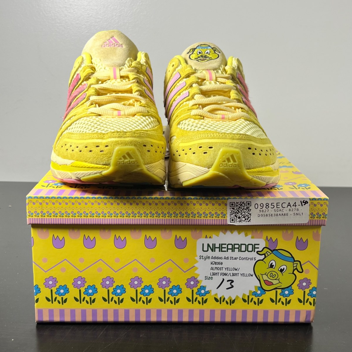 adidas Adistar Control 5 Unheardof Pork Chop Piggy Runner 2.0 Cheeseburger 13 (Lightly Worn Pre-Owned)adidasAlmost Yellow/Light Pink/Light Yellow - Image 2