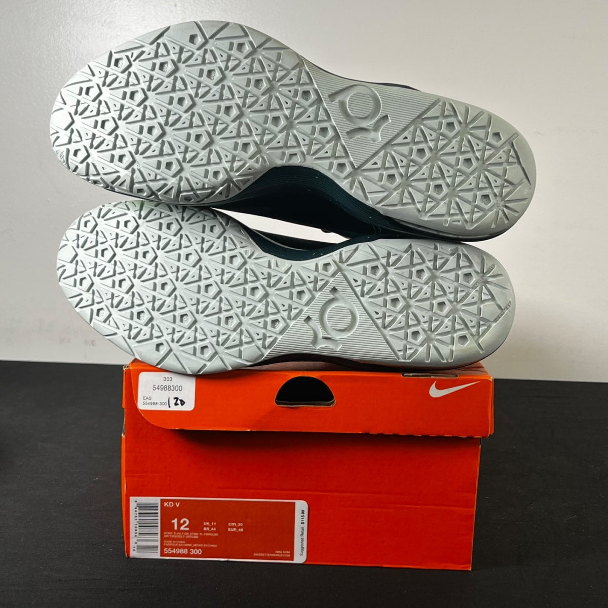 Nike KD 5 Hulk 12 (New Pre-Owned)NikeAtomic Teal / Volt / Dark Atomic Teal / Fiberglass / Gamma Ray - Image 5