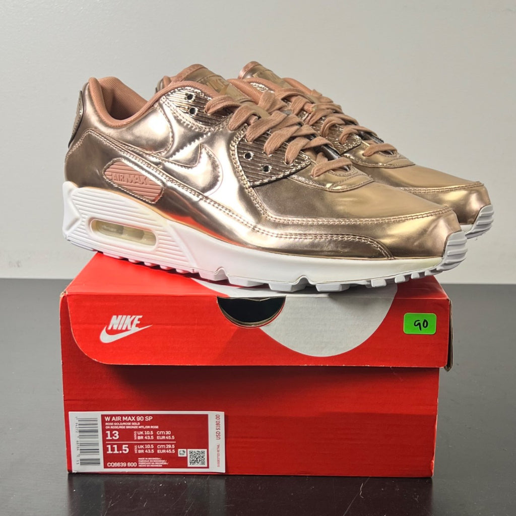 Nike Air Max 90 Metallic Rose Gold (2020) (Women's) (Size 13W) - Image 1