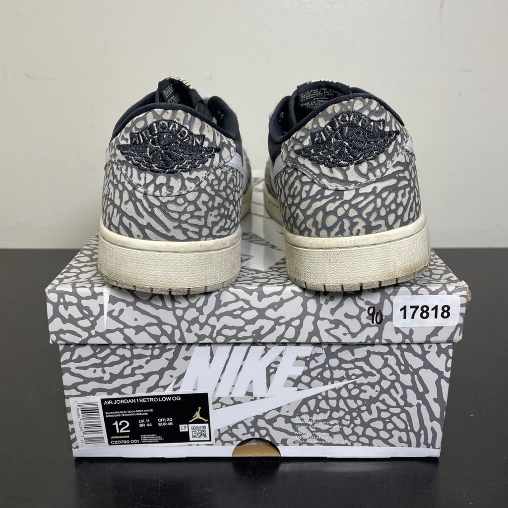 Jordan 1 Retro Low OG Black Cement (Size 12) - Image 4
