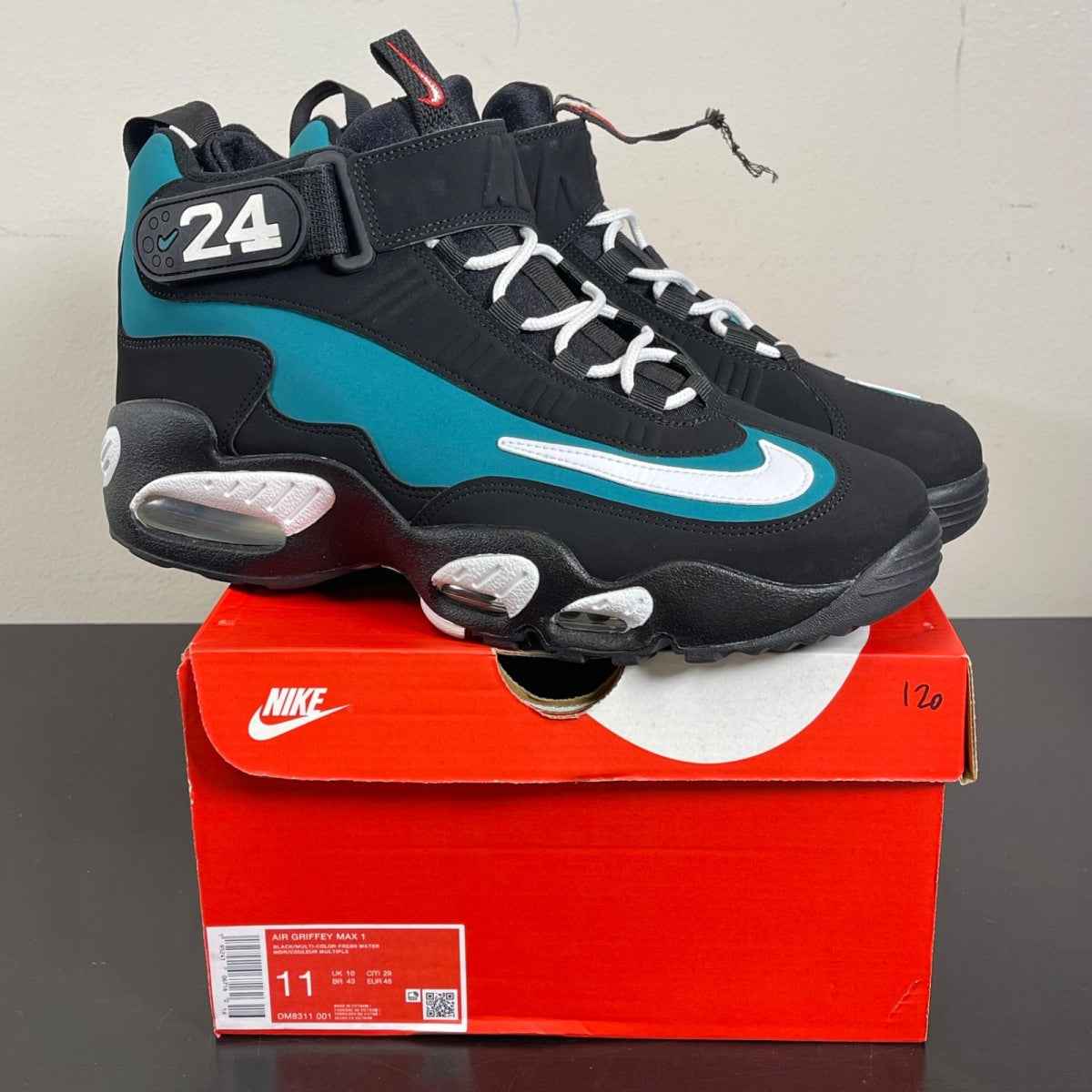 Nike Air Griffey Max 1 Freshwater (2021/2025) 11 (Moderately Worn Pre-Owned)NikeBalck/Multi-Color-Fresh Water - Image 1