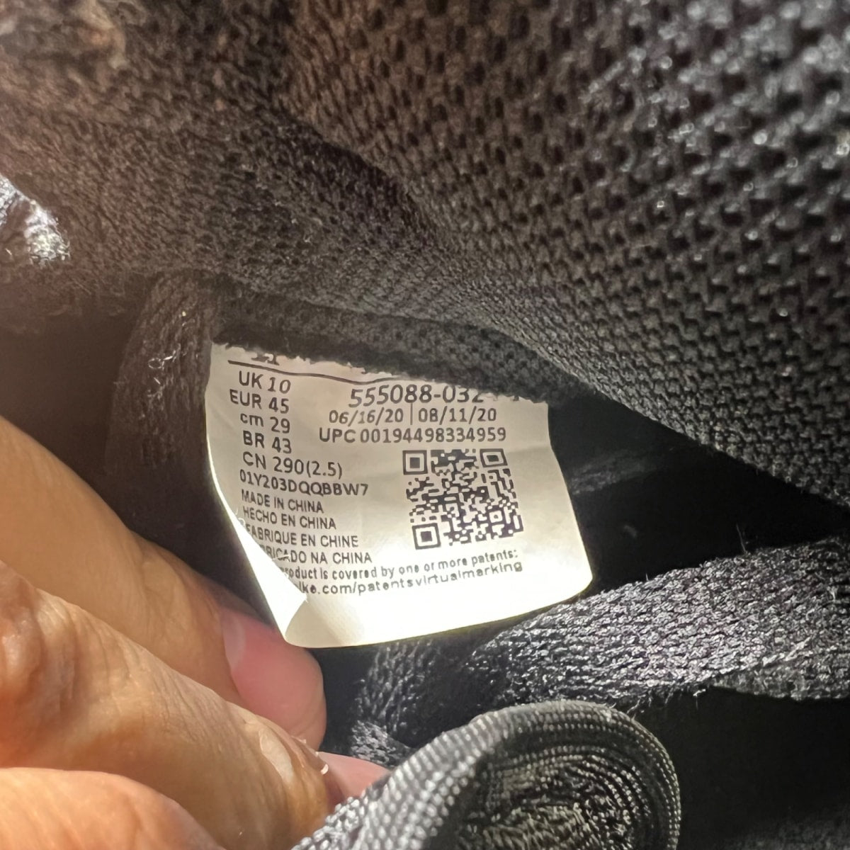 Jordan 1 Retro High Black Metallic Gold (2020) 11 (Lightly Worn Pre-Owned)JordanBlack/Black-Metallic Gold - Image 7