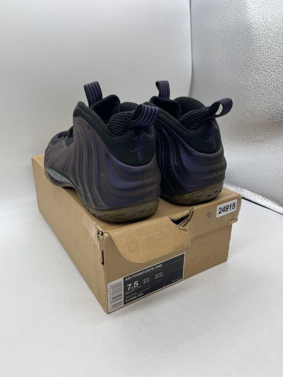 Nike Air Foamposite One Eggplant 7.5 (Moderately Worn Pre-Owned)NikeBlack/Varsity Purple - Image 4