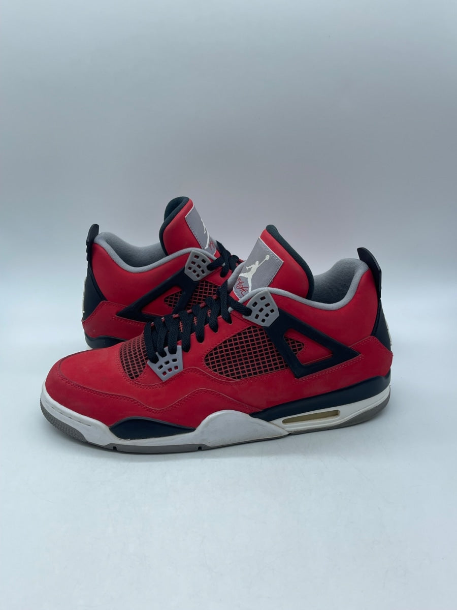 Jordan 4 Retro Toro Bravo 13 (Moderately Worn Pre-Owned)JordanFire Red/White-Black-Cement Grey - Image 1